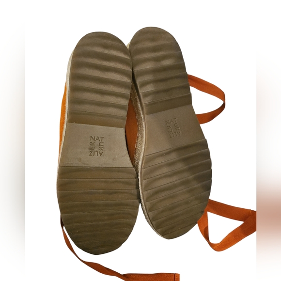 Naturalizer Impress Espadrille Flat - Pottery Orange Suede Shoes Sz 8 - Picture 8 of 8